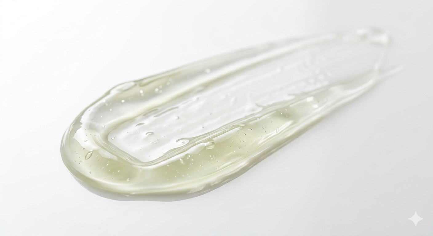 Vialori aloe gel texture close-up showing translucent consistency